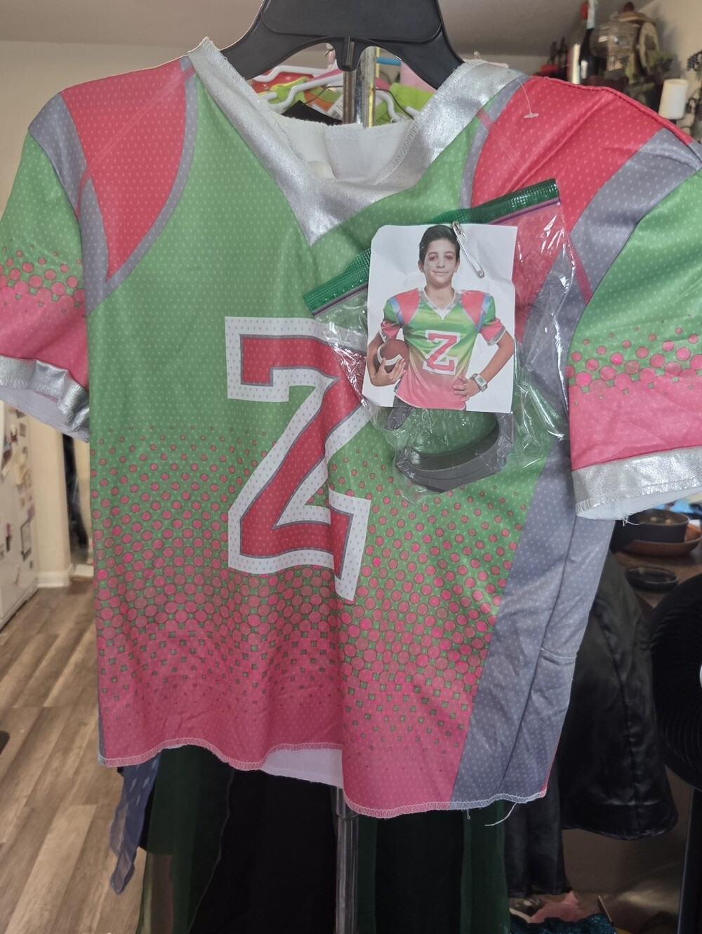 Zed Football Jersey Child Costume, Multi Color, Size 10